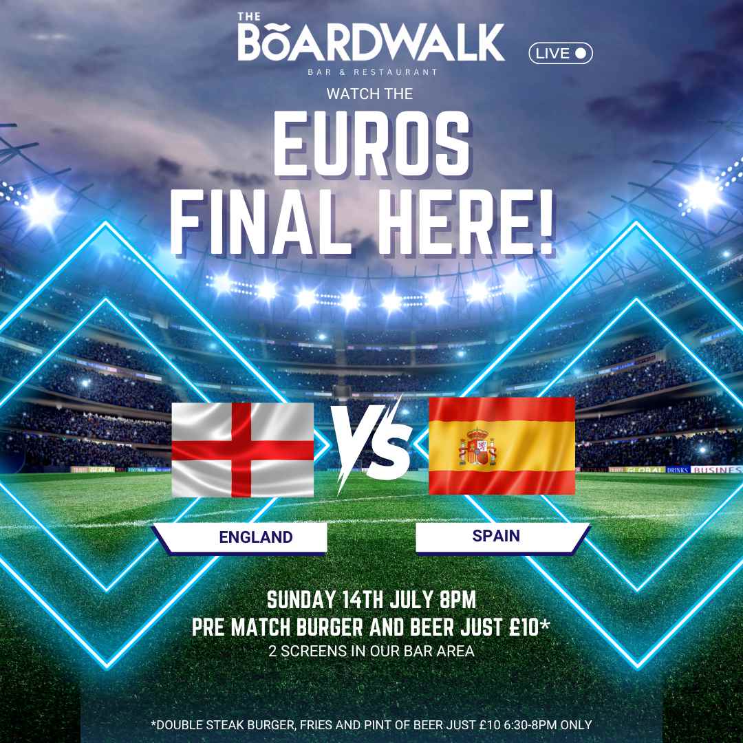 Euros final england v spain The Boardwalk Derby